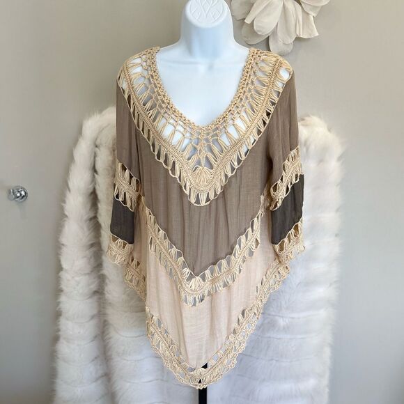 Crochet Tunic Top (S) - Picture 1 of 7